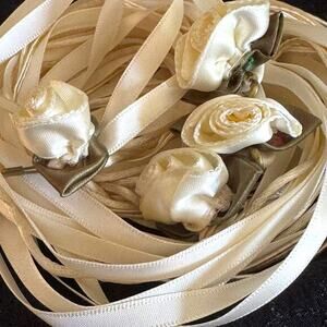 Renaissance Faire Ribbon Rosette Streamers Anna Konya Handmade Cosplay Fairycore